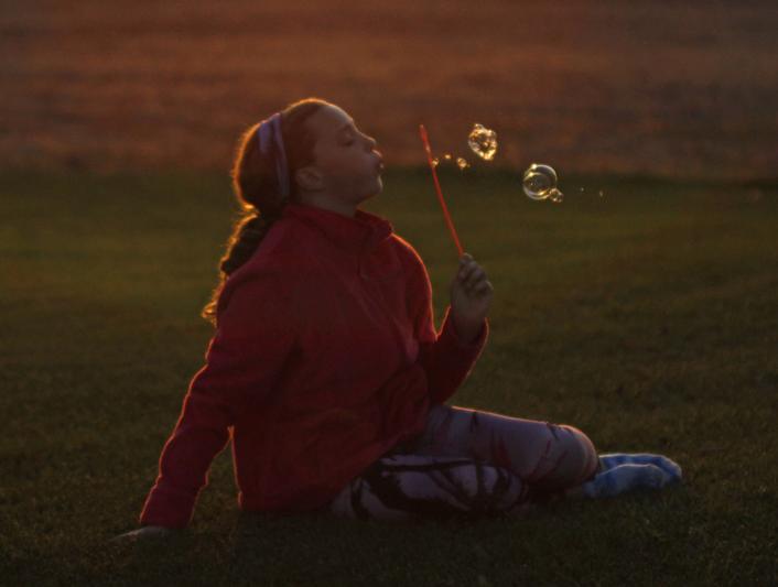 Competition entry: Blowing Bubbles as the Sun Goes Down