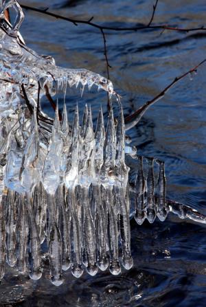 Competition entry: Icicles Along River