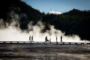 Competition entry: Strolling at Midway Geyser Basin