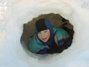 Competition entry: Boy in Snow Tunnel