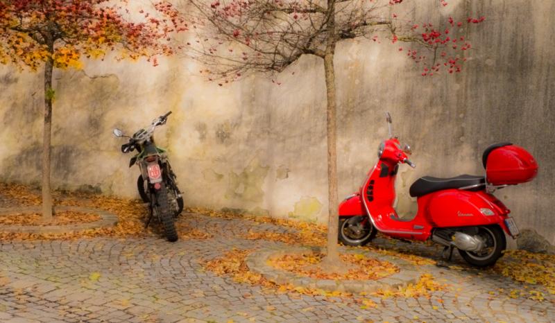 Competition entry: Red Scooter Outside the Abbey
