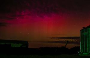 Competition entry: Northern Lights on North Dakota Farm