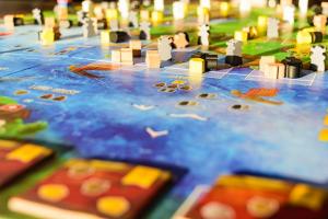 Close up of a board game.