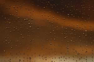 Water drops on brown background